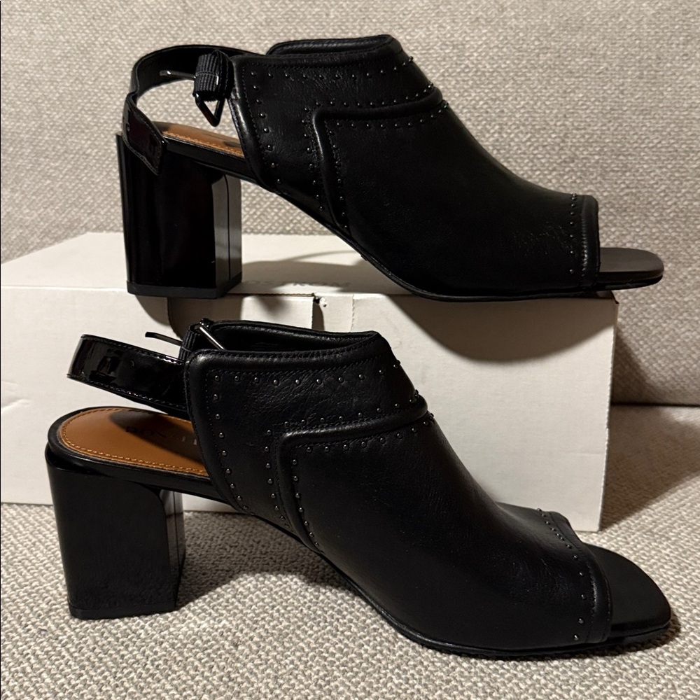 Donald J. Pliner Penny Black Peep-Toe Heels - Picture 4 of 7